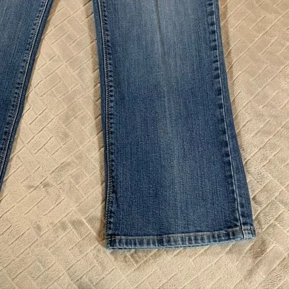 Lee Womens 36 Denim Jeans Blue High Rise Straight Ankle Medium Wash Stretch - Picture 4 of 12